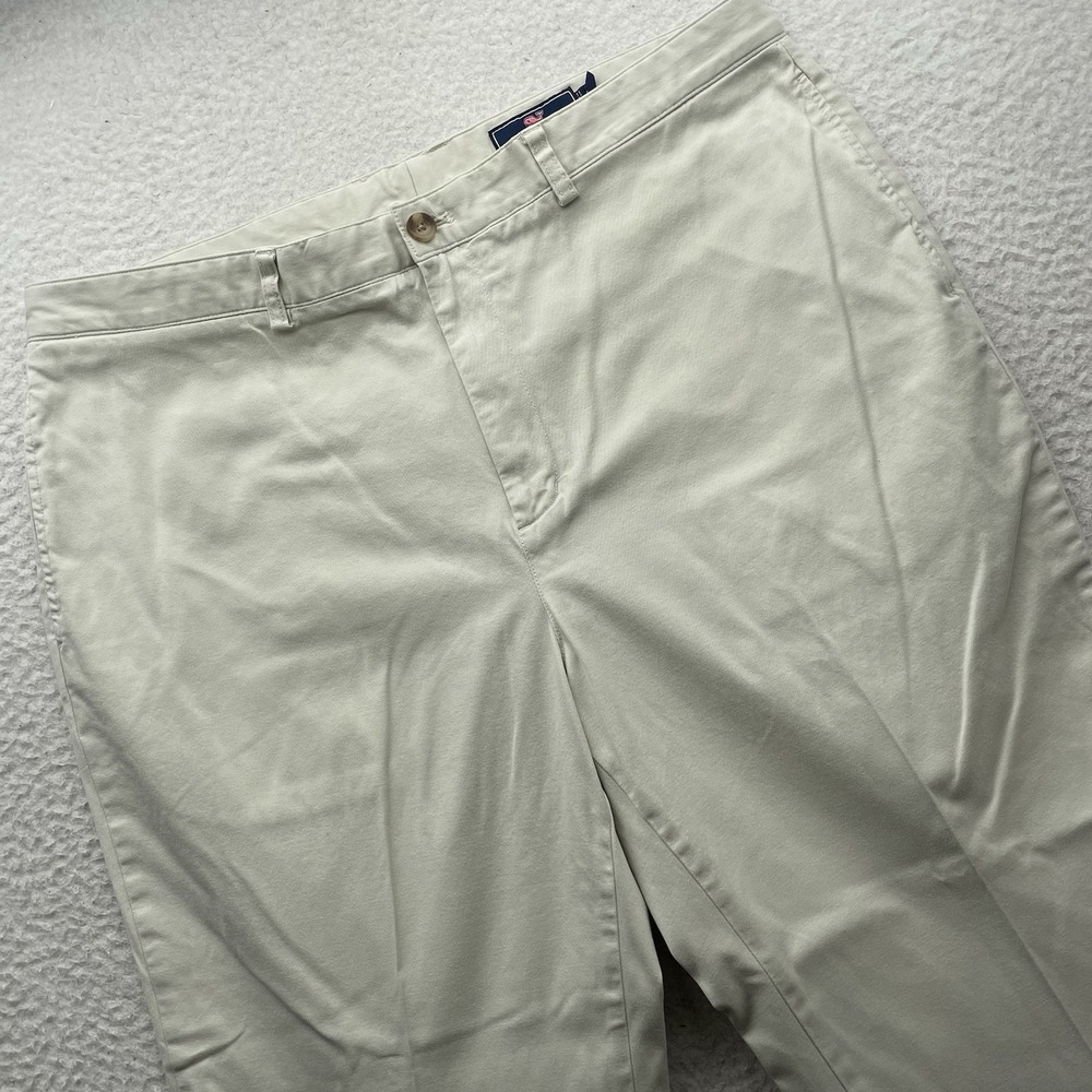 Vineyard Vines Club Pants Mens 40x30 Off White Khaki Chino Stretch‎ Straight Leg